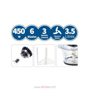 خرید خردکن ايکس ويژن مدل CH 5020 رنگ استيل مشکي