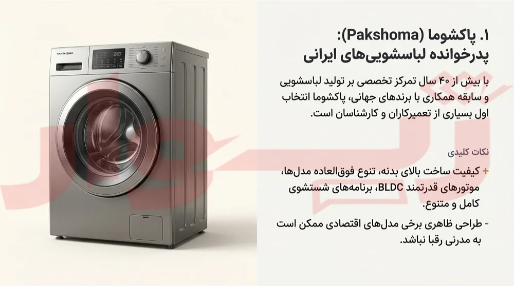 ماشین لباسشویی پاکشوما
